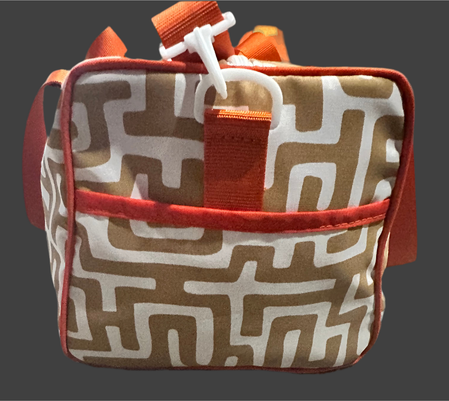 Gym & Travel Duffle Bag Orange/Geometric