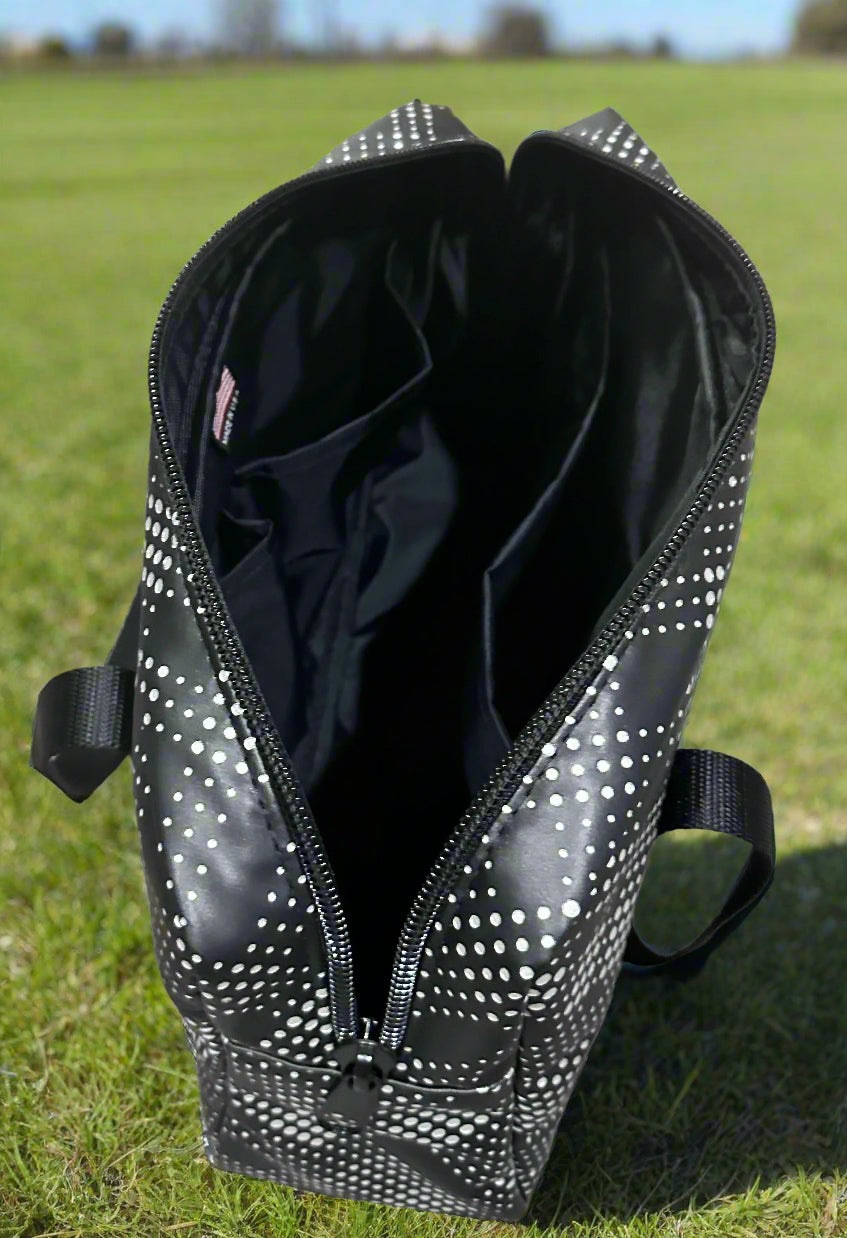 π€ Pulse Tote β Midnight Dot Black Straps