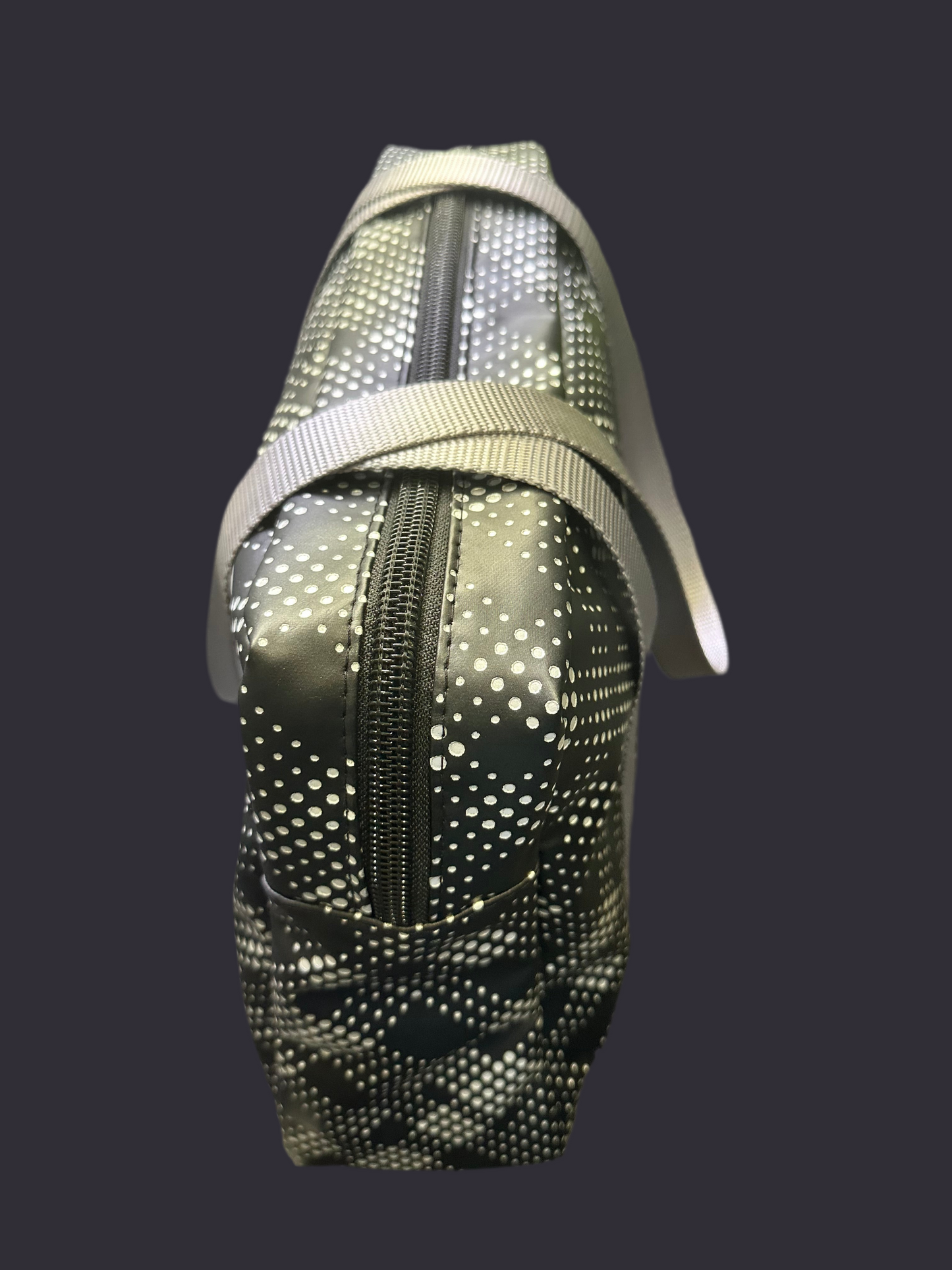 Modern Geometric Tote – Made in USA Gray Straps